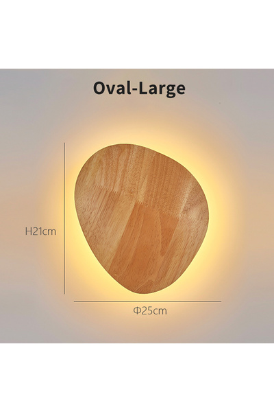 Choice oval-12W Nordic LED Wall Light Modern Original LED Circular Wooden Wal...
