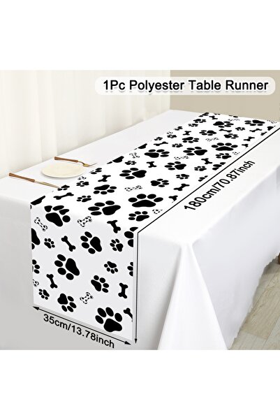 Choice مفرش طاولة على شكل أقدام كلب أليف زينة حفلة عيد ميلاد على شكل جرو غطاء...