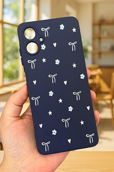 Vip Case Samsung Galaxy A05 Uyumlu Mini Fiyonk Desenli Silikon Darbe Emici Klasik Korumalı Rubber Kılıf