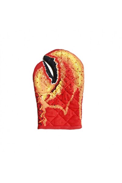 Choice 1PC قفازات فرن على شكل مخلب سرطان البحر قفازات طويلة من القطن مقاومة للحرارة ومقاومة للانزلاق ومقاومة للميكروويف