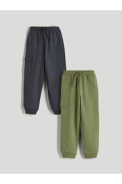 LC Waikiki Timeless Recommendations from Timeless Store | Elastic Waist Boys' Jogger Sweatpants, Pack of 2