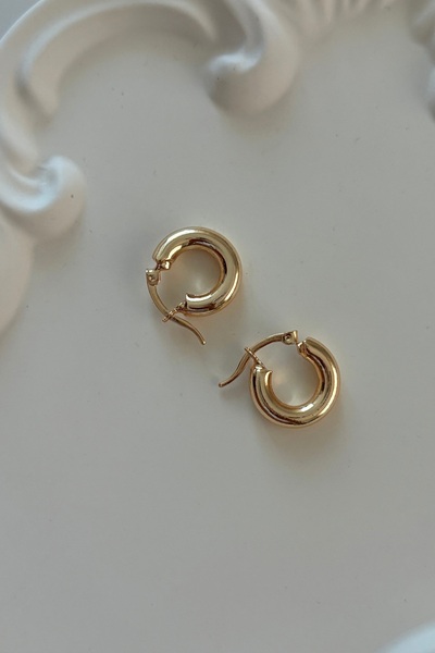Lavian Accessories Mini Gold Halka Küpe (1CM)