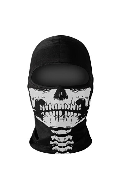 Choice3 NK-04 1pc Full Face Mask Black Ghosts Print Balaclava with Skull Prin...