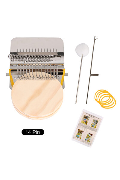 Choice1 14 دبوسًا أدوات الحياكة إطار صغير نول صغير نسيج يدوي نول خشبي إطار نس...