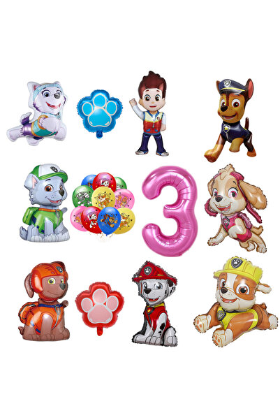 PAW PATROL 1 حزمة 3 Paw Patrol Dog Balloon Chase Skye Boy Girl Birthday Party...