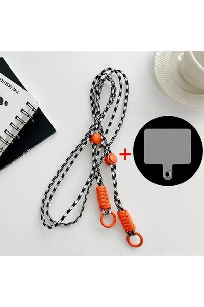 Choice سلسلة مفاتيح حمراء وردية اللون مع حزام كتف قابل للتعديل وحبل مضفر مع ا...