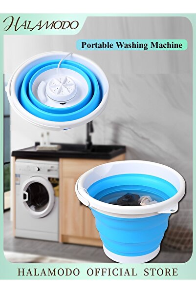 HALAMODO غسالة محمولة 0.35 قدم مكعب غسالة مدمجة بحوض قابل للطي