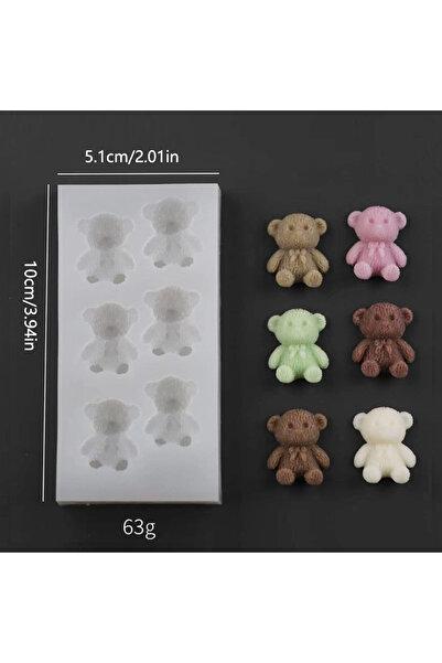 Choice ليتل بير 1 قطعة، قالب سيليكون جديد محبوك على شكل دب، زينة شوكولاتة للخبز