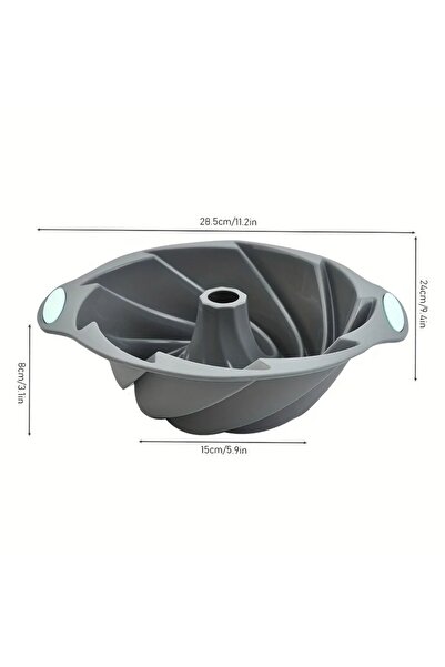 Choice 1 قطعة قالب كيك إعصار سيليكون عالي الجودة باللون الرمادي مقاوم للحرارة...