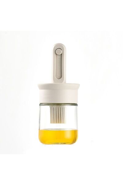 Choice زجاجة توزيع الزيت بيضاء 1 قطعة خالية من مادة BPA ومقاومة للحرارة ومزود...