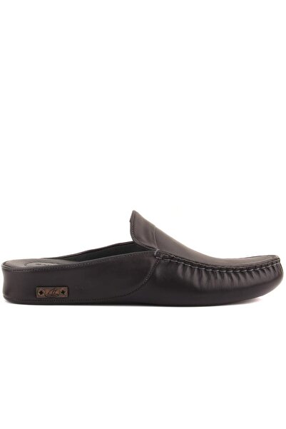 SailLakers - Темно-сірі шкіряні чоловічі домашні капці 110-558-E