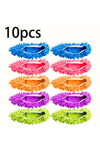 Choice 10pcs 10pcs mixed 10pcs Chenille Dust Mop Slippers Home Floor Cleaning Mopping Shoes Water Uptake Fo