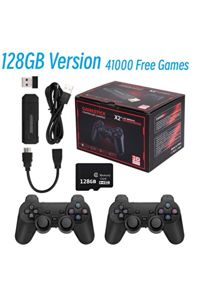 Choice 128 جيجابايت X2 Plus Game Stick وحدة تحكم ألعاب فيديو رجعية X2+ 128 جيجابايت مع 41000 لعبة و40+ محاكي لأجهزة PSP/PS