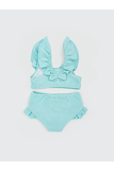 LC Waikiki Green Ribbon Detailed Girl's Bikini Set