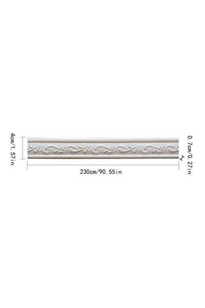 Choice شريط حواف جداري لاصق أبيض 230*4 سم مقاوم للماء حواف جدارية ورق حائط حو...