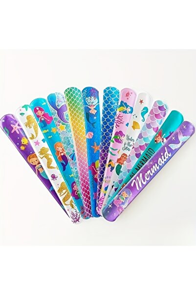 Choice 12 قطعة عشوائية 12 قطعة سوار دائري لامع بترتر على شكل حورية البحر لطفل...