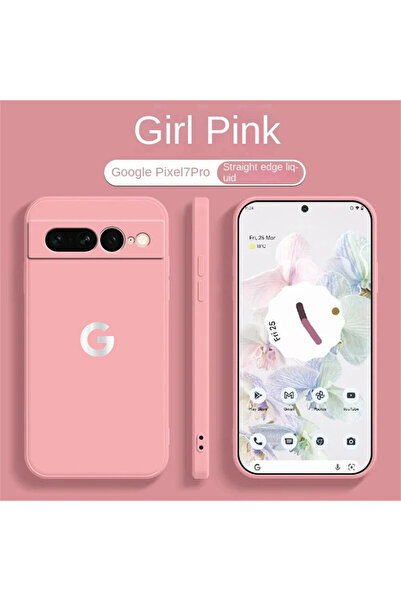 Choice حافظة هاتف سيليكون سائلة فائقة النحافة باللون الوردي لهاتف Pixel 8 من Google Pixel 10 9 Pro XL 8 7 6 A Pro Wire