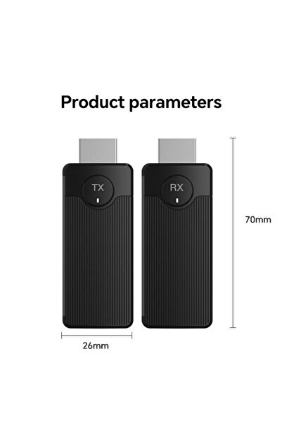Choice CHD Lemorele Q50 Wireless HDMI Video Transmitter and Receiver Extender Kit Display Adapter Dongle fo