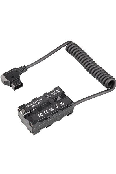 PROBTY D-Tap إلى D-Tap ثنائي الجوانب إلى NP-F550 ثنائي الجوانب بطارية وهمية ك...