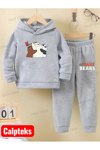 CALP TEKS TĂMĂGĂ DE SPORT PENTRU COPII CU GLUGĂ, BUMBAC GROS, CU IMPRIMARE UR...