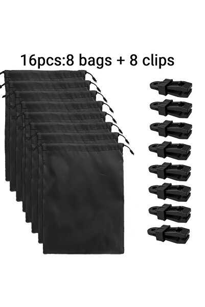 Choice Other 16pcs-8bags 8Clips 4/8/16/24pcs Windproof Outdoor Door Curtain W...