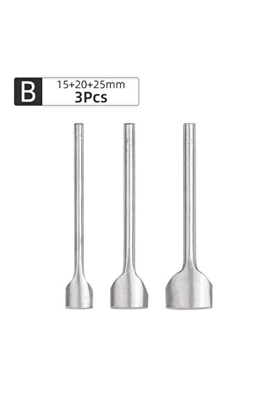 Choice4 B-3Pcs-15 20 25mm 3Pcs Leather Half-Round Cutter Punch Leather End Pu...