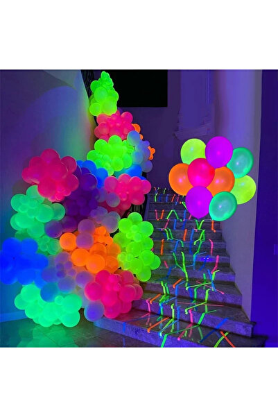 Choice كما هو موضح MULTI 12 قطعة بالونات نيون متوهجة قابلة لإعادة الاستخدام م...