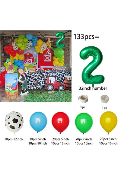 Choice كما في الصورة 2 132 قطعة بالونات لاتكس مطبوعة بنمط بقرة باللون الأحمر ...