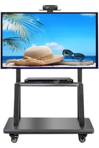 SKY TOUCH SKY-TOUCH Mobile TV Stand Cart, Rolling TV Stand, 32”-70“ Floor TV Mount Stand, Height Adjustabl