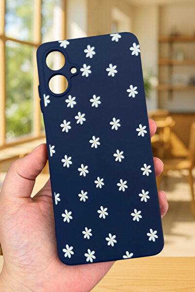 Vip Case Samsung Galaxy A05 Uyumlu Mini Papatya Desenli Silikon Darbe Emici Klasik Korumalı Rubber Kılıf