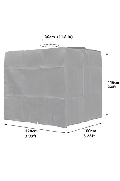 Choice فضي احترافي 1000 لتر IBC خزان مياه غطاء أثاث حديقة خارجي مقاوم للماء و...