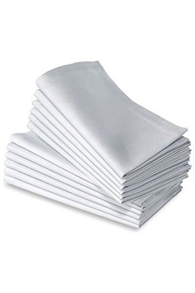 Choice أبيض 12 قطعة 100٪ قطن مطعم عشاء قماش الكتان أبيض 50x50 سم فاخر فندق من...