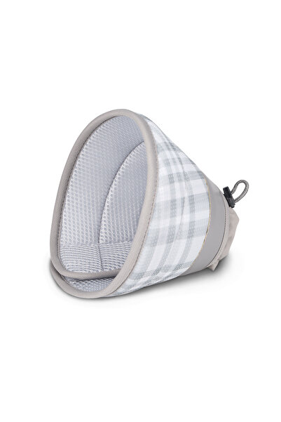 Choice L GRAY غطاء واقي للحيوانات الأليفة قابل للتنفس على شكل شبكة قابل للتعديل للقطط طوق مخروطي للحيوانات الأليفة بعد