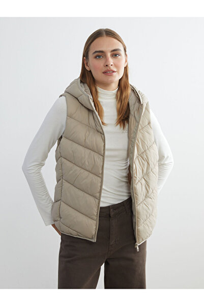 LC Waikiki Sparkling Choices from Shining Store |   Women's Puffer Vest with Hood