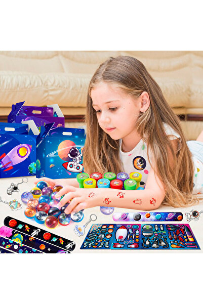 Choice DEEP BLUE Space Party Favors - 70pcs Space Themed Party Favors, Space Birthday Decorations for Space