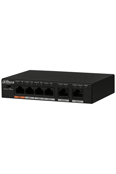 Universal Dahua Pfs3006-4Et-60-V2, 4 Ports, Megabit, Poe 60W, 2 Uplink Ports,...
