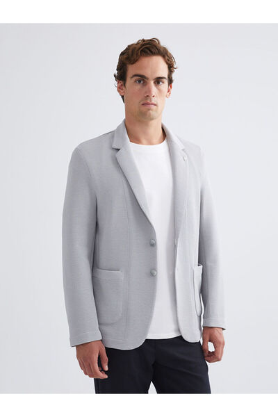 LC Waikiki Gri Dar Kalıp Erkek Blazer Ceket