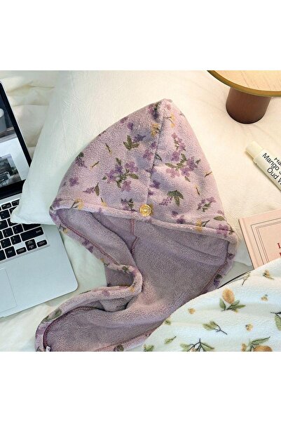 JETTING قبعة شعر أرجوانية سريعة الجفاف فائقة الامتصاص ناعمة للحمام مناشف رأس ...