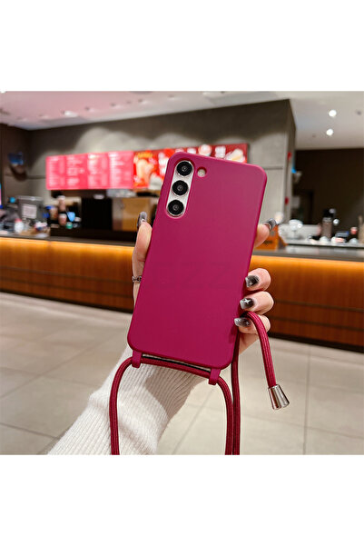 Choice جراب وحزام لهاتف سامسونج S20 FE، لون أحمر خمري فاخر، مصنوع من السيليكو...