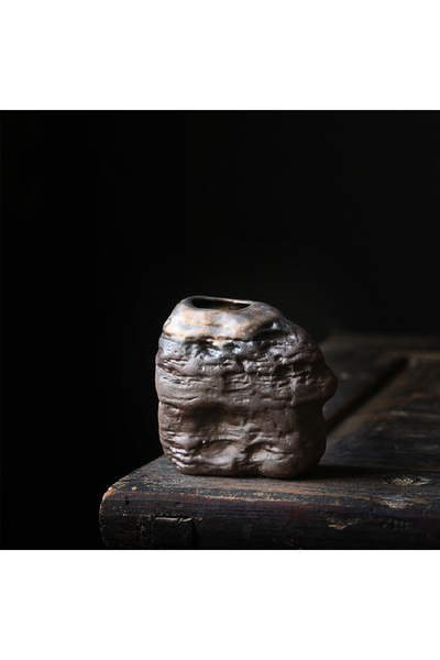 Choice مزهرية زهور صغيرة من الفخار الخشن على الطراز القديم، مزهرية صغيرة من السيراميك لطاولة الطعام، زخرفة داخلية للزراعة المائية.