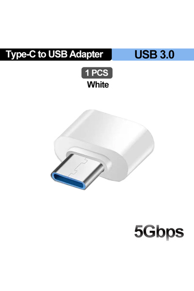 Choice محول هاتف محمول أبيض من النوع C إلى محول USB 3.0 USB-C 3.1 ذكر OTG أنث...