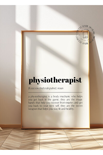 DES VU PRINT Fizyoterapist Tanım Posteri, Çerçevesiz Poster