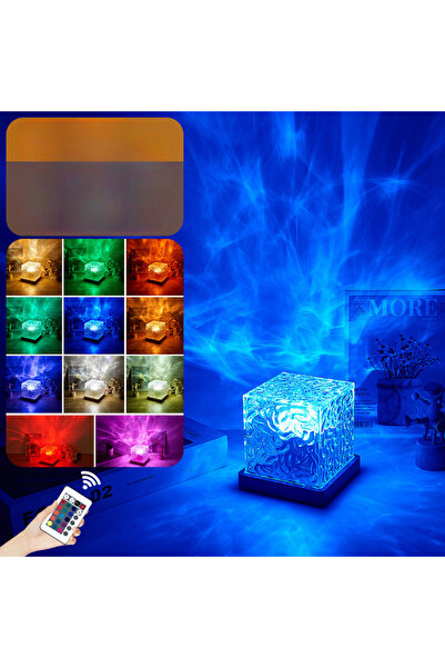 Choice مصباح ضوئي مربع الشكل مزود بمنفذ USB بقوة 3 وات و16 لونًا من أمواج الم...