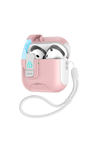 Choice لسماعات Airpods 4 غطاء قفل أمان مغناطيسي وردي لسماعات Airpods 4 حقيبة ...