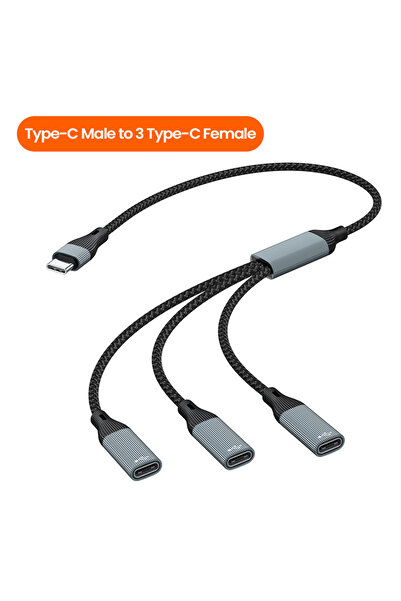 Choice نوع c إلى 3 نوع c USB نوع C HUB محول مقسم متعدد OTG نقل البيانات 3/2 م...