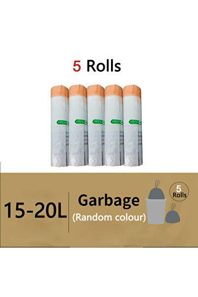 choice2 لفات M-5 (15 لتر - 20 لتر) 5 لفات 20 لتر/30 لتر/60 لتر كيس قمامة كبير...