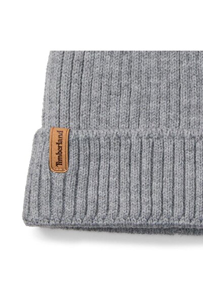 Timberland Rib Knit Beanie Erkek Bere TB0A66520521 Gri-STD