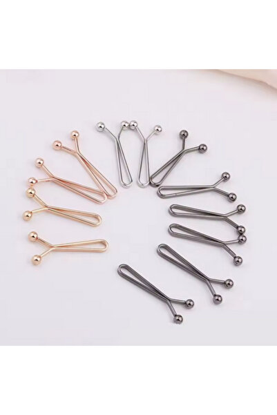 Choice 24 قطعة 12/24 قطعة مشبك وشاح حريري مشبك رقبة مشبك منديل على شكل حرف U شال منديل