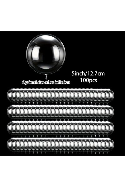Choice 5inch 100Pcs 100 Pieces of Mini Transparent Wave Balloons Suitable for...