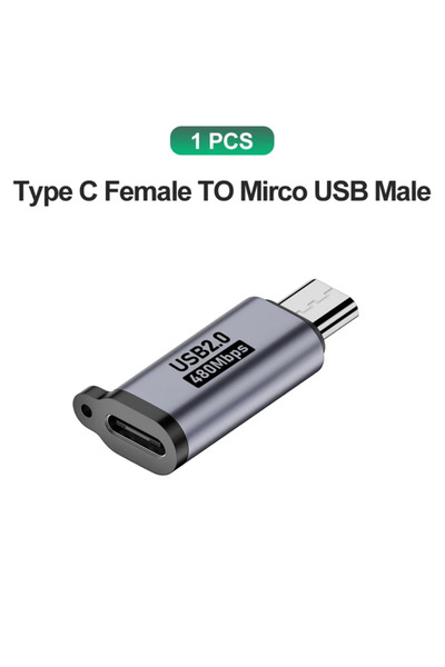Choice محول واحد من النوع C إلى Micro USB C، محول من النوع C إلى Micro إلى Mi...